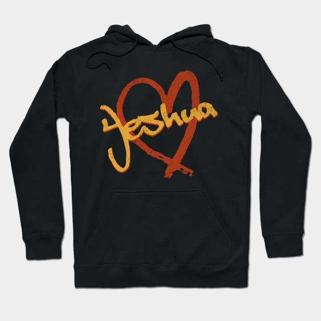 I Love Yeshua Vintage 80's & 90' Dijon and Orange Hoodie by Family journey with God